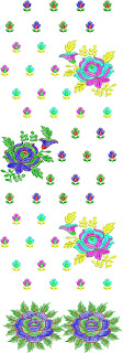 bright and light color computer embroidery design for dress