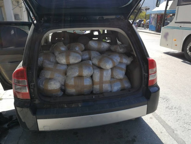 109kg of marijuana seized at the Albanian-Greek border, 20-year-old abandoned vehicle