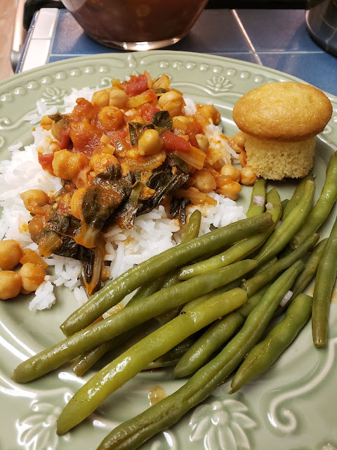 chickpea swiss chard stew dinner