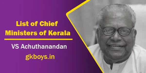 List of Chief Ministers of Kerala | VS Achuthanandan