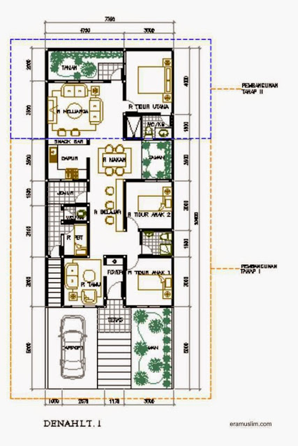 Kumpulan Model Desain Rumah 6 X 15 Terbaru