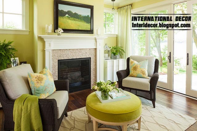 Ottoman and banquette, yellow lemon ottoman for living room