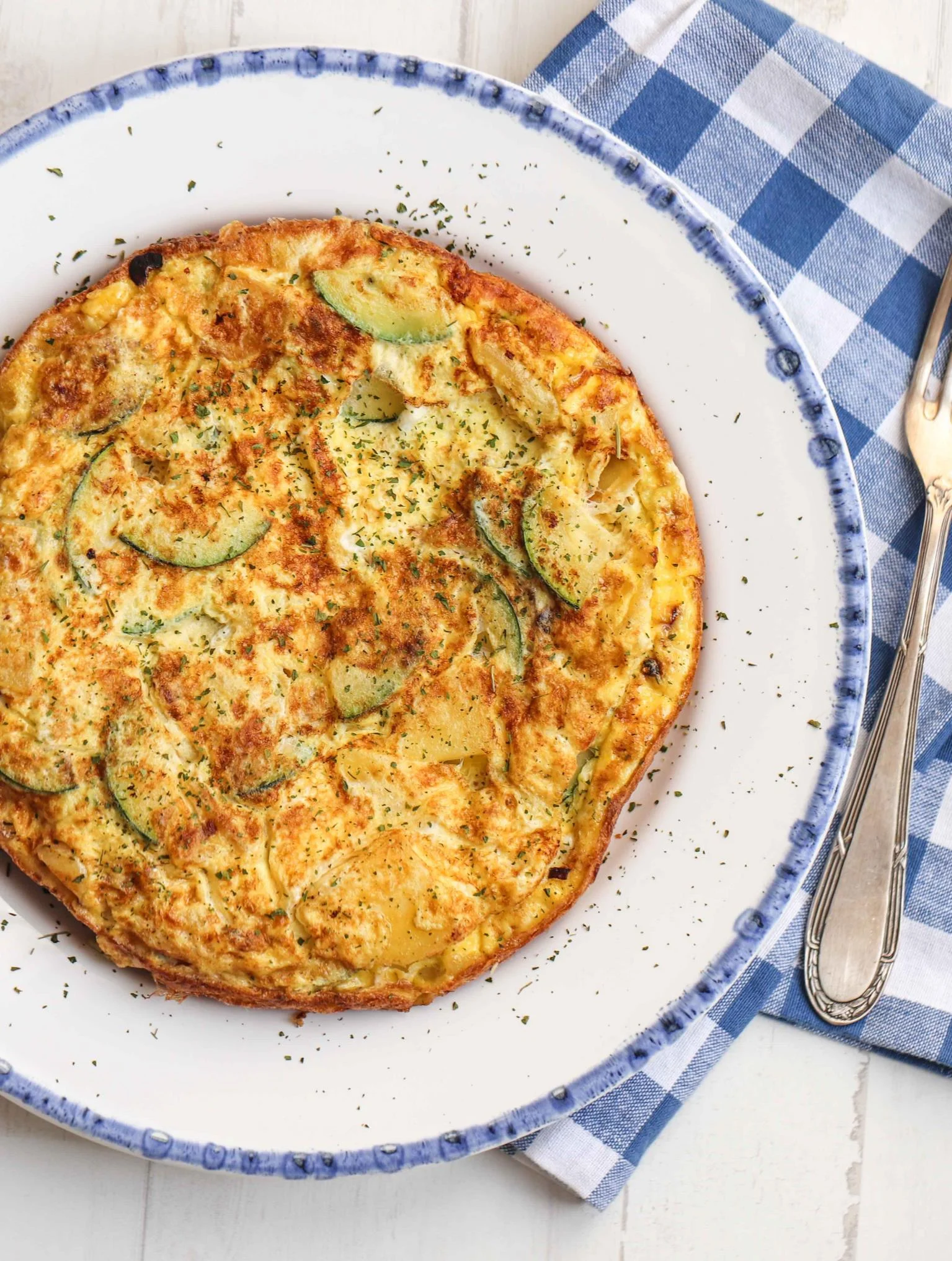 Tortilla de patata con calabacín