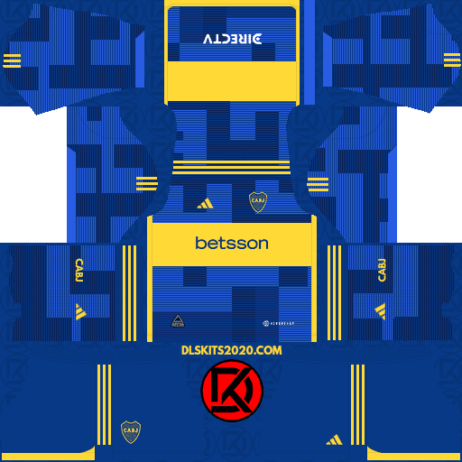 CA Boca Juniors DLS Kits 2023-2024 Adidas - Dream League Soccer All Kits Released (Home)