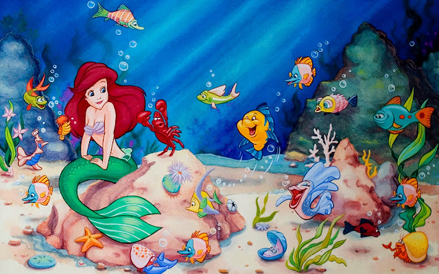Putri duyung Ariel dan teman-temannya