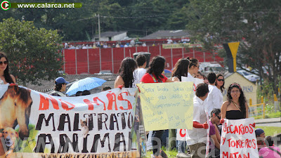 Plantón contra las corridas de toros