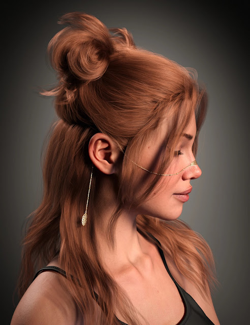 Unleash Your Creativity with FE Double Buns Hair for Genesis 9