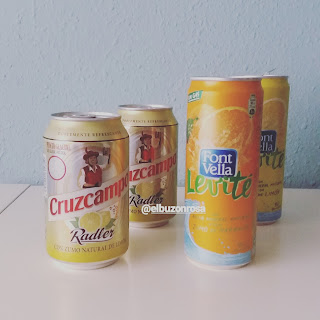 Radler, cruzcampo, limón, naranja, font vella, levité, refrescos, unboxing, testabox