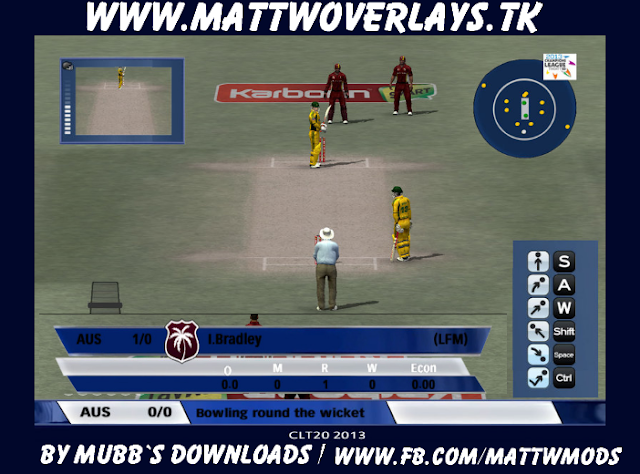 CLT20 2013 Overlay and Menu for EA Cricket 07