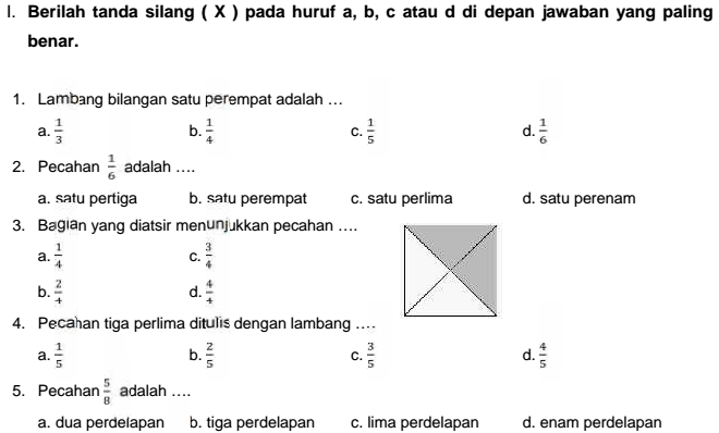 Kisi Kisi Soal Uts Matematika Kelas 3 Sd Semester 2 Ktsp Wiki Edukasi