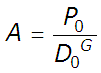 A = Po/(Do^G)