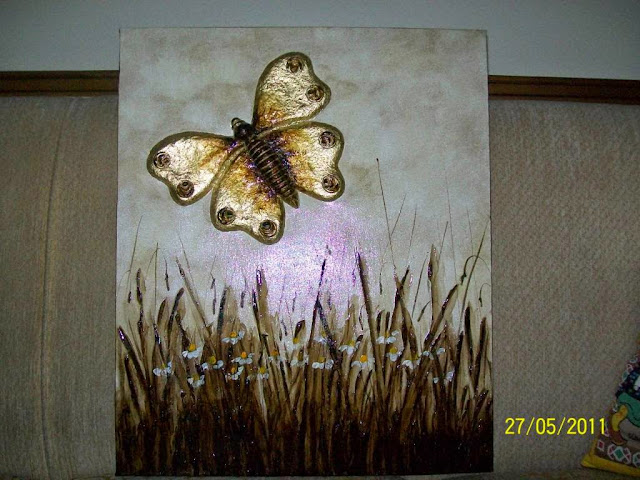 kelebek seramik rölyef (butterfly bas-relief)