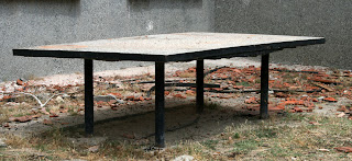 The outdoor table tennis table