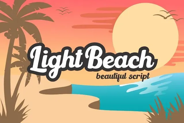 Light Beach Bold Script Font