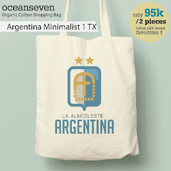 OceanSeven_Shopping Bag_Tas Belanja__Football Addiction_Argentina Minimalist 1 TX