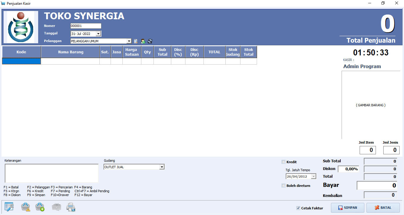 Software POS Synergia POS Standart 2012 Update 2014