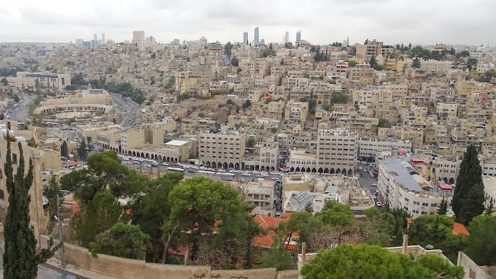 View over whole city center of Amman