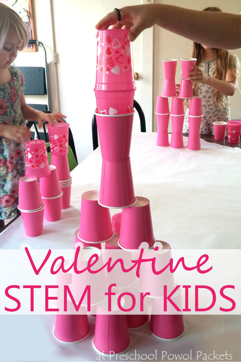 STEM Activity for Kids: Valentine Tower | Preschool Powol ...