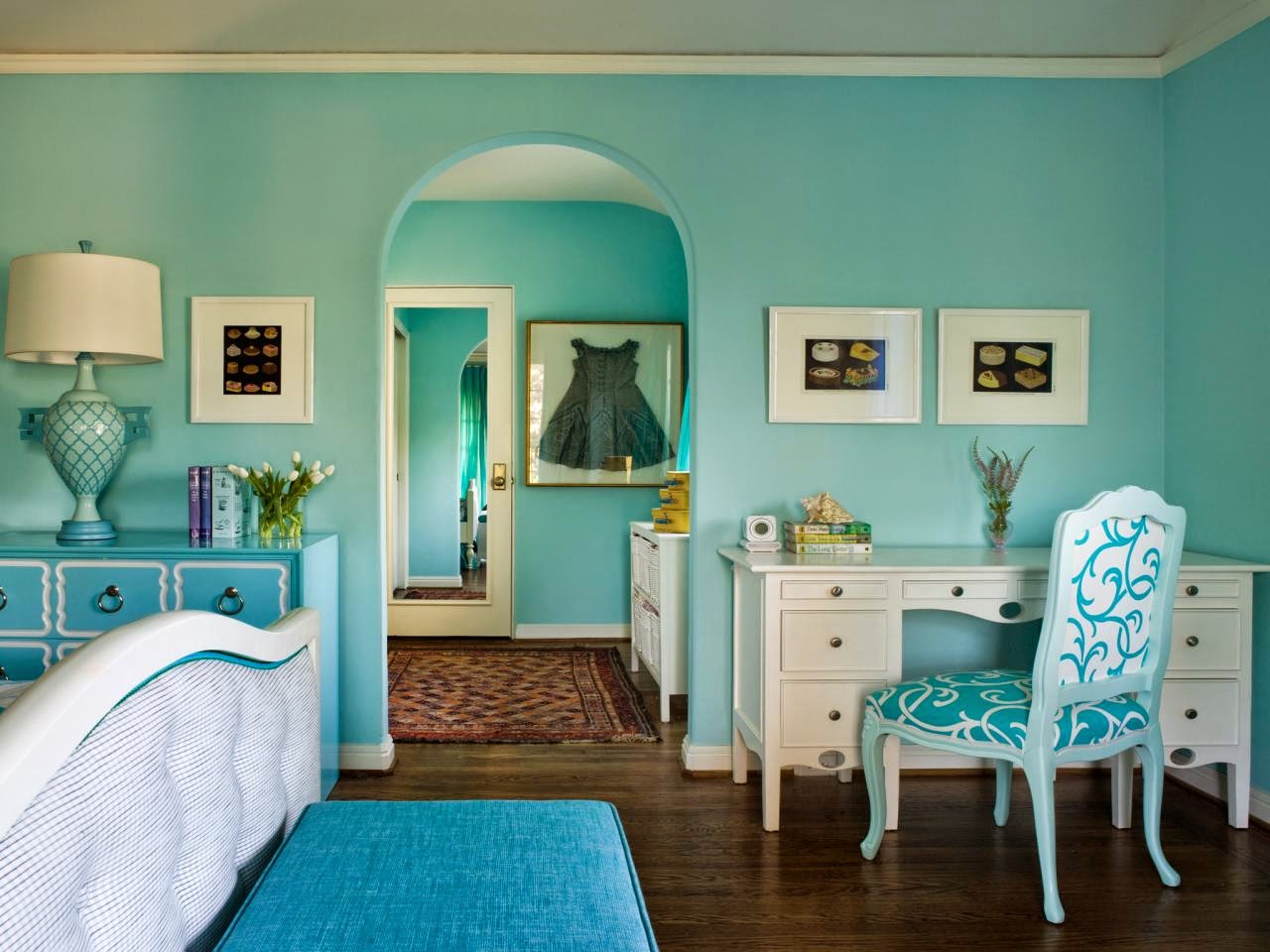 Delightful Light Blue Teenage Girls Bedroom Design Ideas 