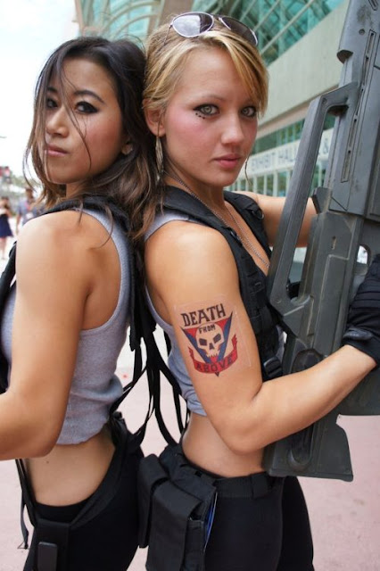 Girls in Costumes at Comic-Con