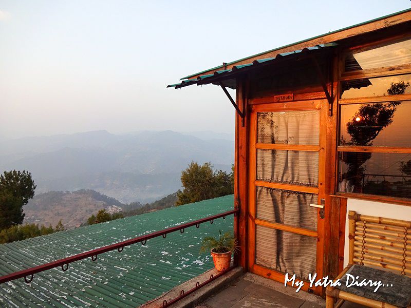 Sunset at traditional Kumaoni room Alhito Kasar Devi Uttarakhand