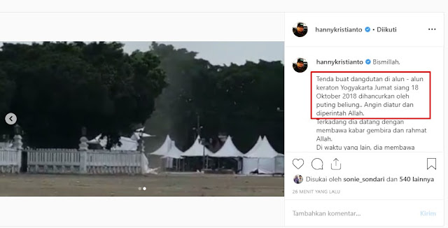 Tenda Dangndutan di Alun-alun Utara Jogja Hancur