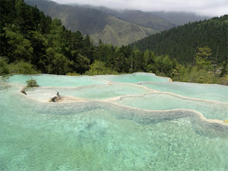 limestone basins at Huanglong China