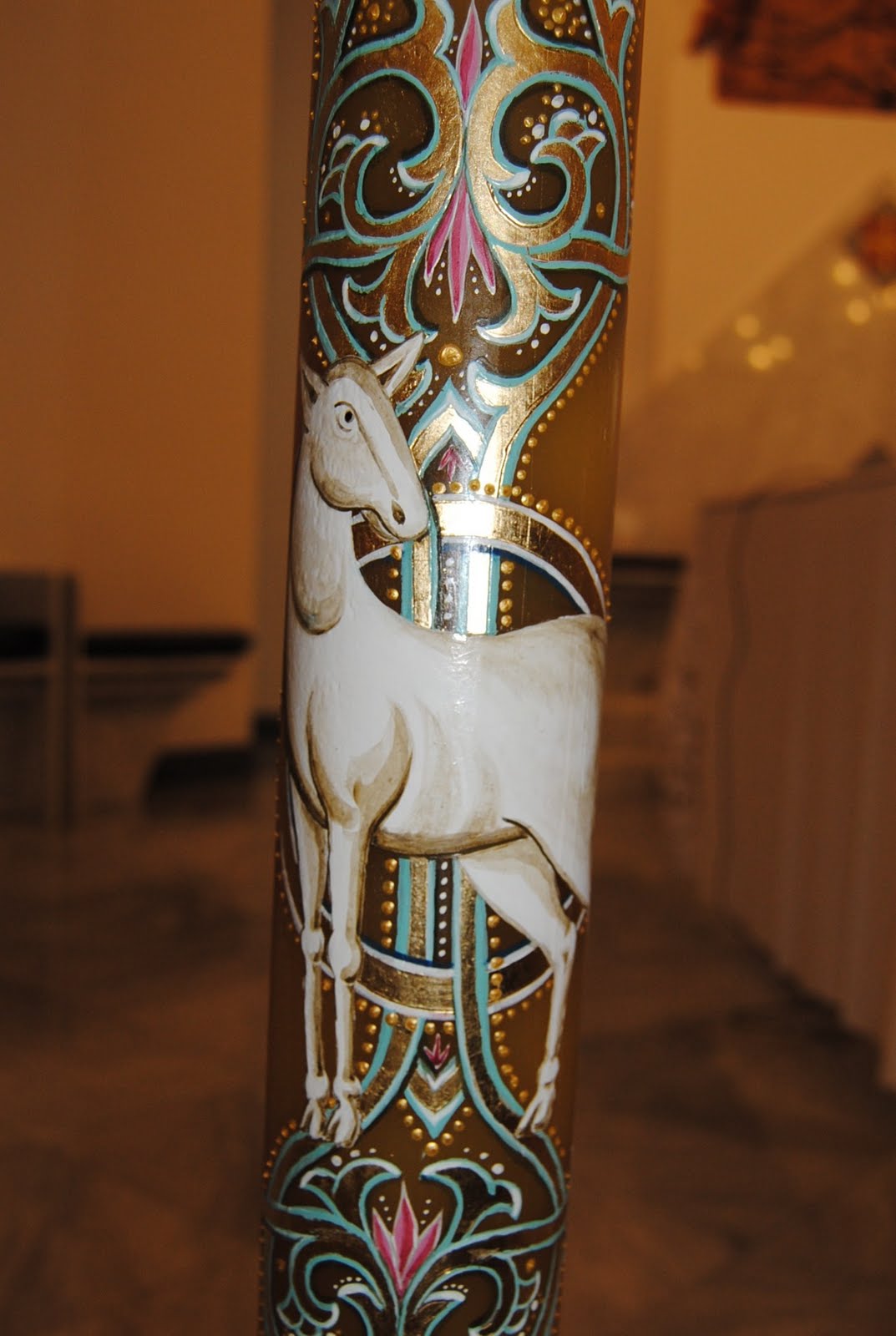 Orbis Catholicus Secundus: Catholic Culture: Hand-Painted Paschal Candle