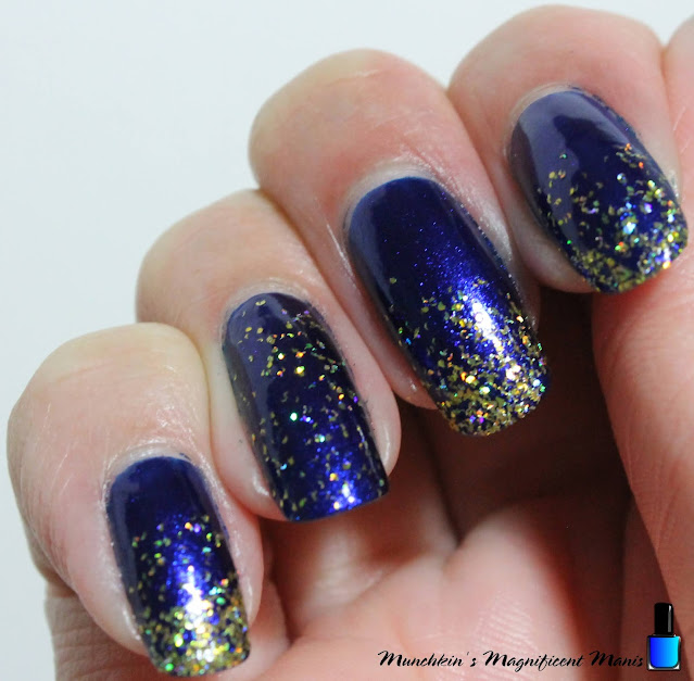 Royal and Gold Glitter Gradient
