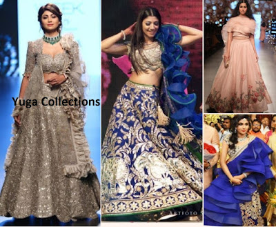 Ruffled Dupatta Draping Styles