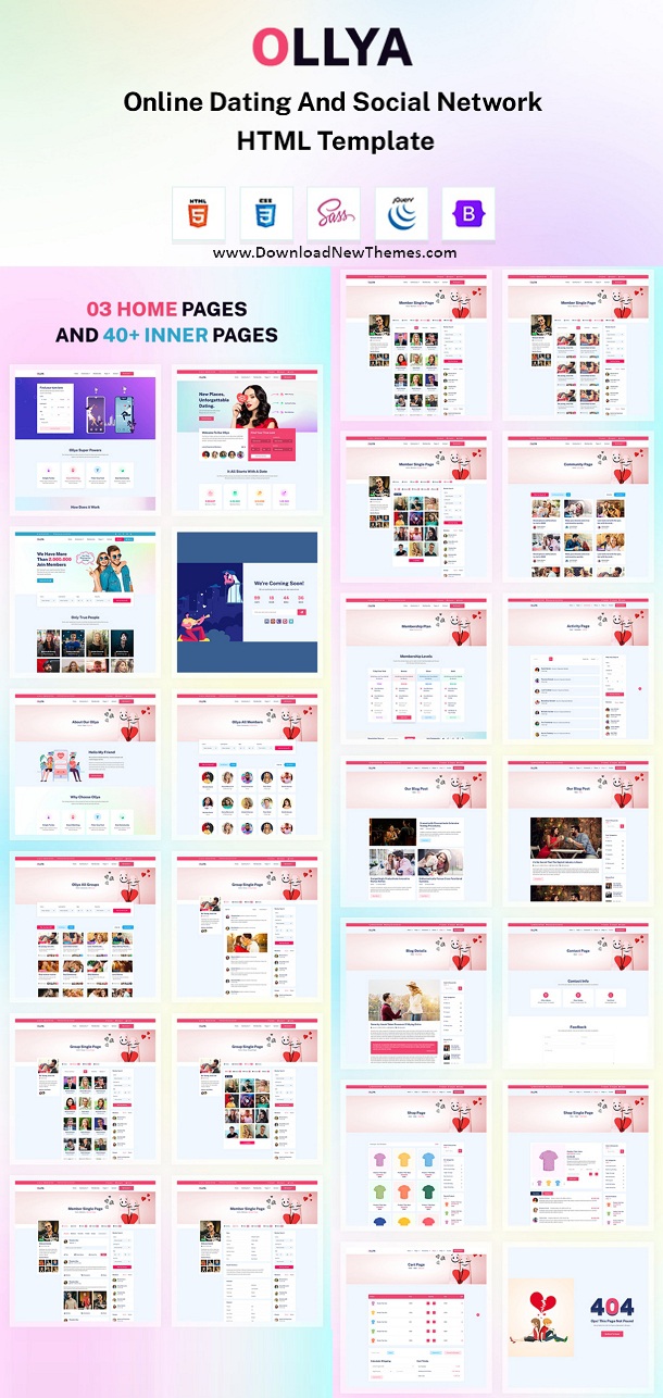 Ollya - Dating and Community Site Template Review