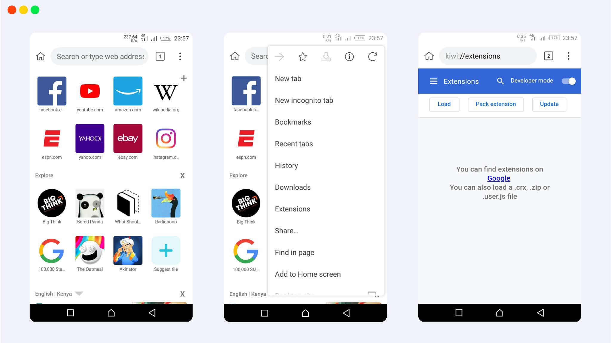 How to use chrome extension in Android