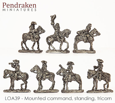 LOA39   Mounted Command, standing, tricorn (7 figures)