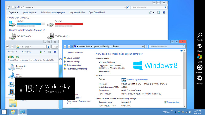 نافذة على الأنترنيت تحميل برنامج تغيير شكل Windows Xp إلى Windows 8