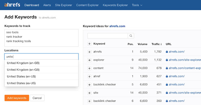 Ahrefs Rank Tracker