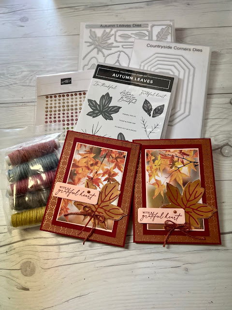 All About Autumn Suite used to create Fall greeting cards