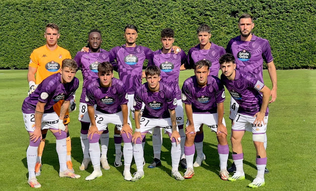 REAL VALLADOLID C. F. PROMESAS. Temporada 2023-24. Arnau Rafús, Frimpong, Israel Salazar, Iago Parente, Jesús Martínez, Salih Husic. Ivo Garriel, Koke, Xavi Moreno, Adrián Verde, Manu Pozo. RAYO CANTABRIA 4 🆚 REAL VALLADOLID C. F. PROMESAS 0 Domingo 01/10/2023, 16:30 horas. Campeonato de Liga de 2ª Federación, Grupo 1, jornada 5. Santander, campo Santi Gutiérrez Calle de las instalaciones Nando Yosu: 300 espectadores. GOLES: ⚽1-0: 29’, Jorge Delgado. ⚽2-0: 54’, Neco Celorio. ⚽3-0: 68’, Neco Celorio. ⚽4-0: 71’, Neco Celorio.