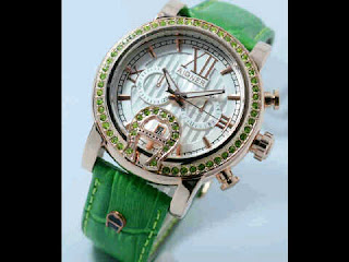 Jual jam tangan Aigner romawi green leather 