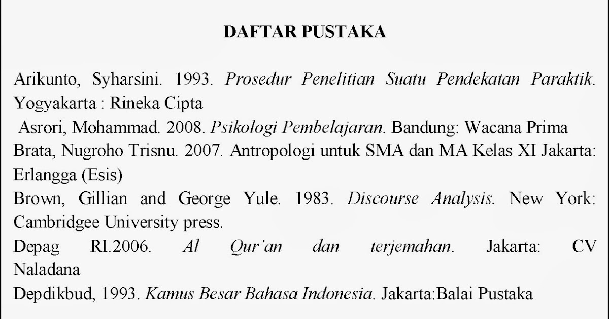 Facebloog: CONTOH DAFTAR PUSTAKA