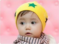 Topi bayi lucu dengan aksesoris bintang