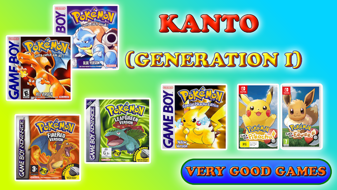 Pokemon games of the Generation I in the Kanto Region