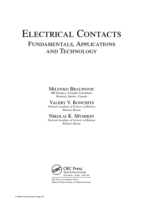 electrical contacts handbook