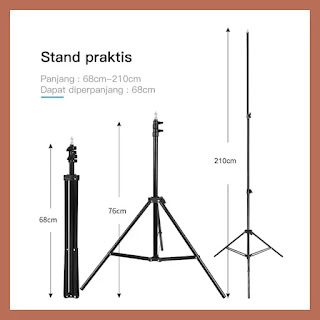 Tripod Light Stand Inbex IPT1701 Ukuran 210 cm