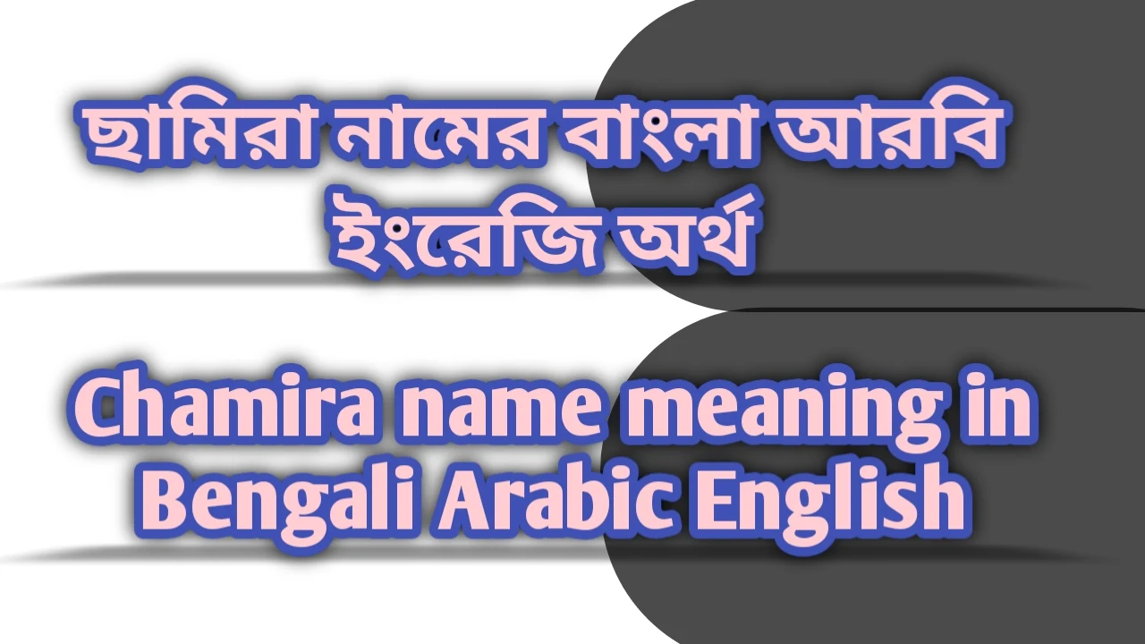 ছামিরা নামের অর্থ কী, ছামিরা নামের অর্থ, ছামিরা নামের বাংলা অর্থ, ছামিরা নামের আরবি অর্থ, ছামিরা নামের ইংরেজি অর্থ, Chamira namer Bangla Arabic English ortho ki, Chamira namer ortho ki, Chamira namer bangla ortho ki, Chamira namer arabic ortho ki,Chamira namer english ortho ki, ছামিরা নামের বাংলা আরবি ইংরেজি অর্থ | Chamira name meaning in Bengali