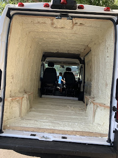 van conversion, Promaster camper van, insulation