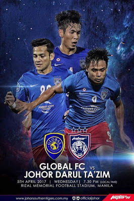 Live Streaming Global FC vs JDT FC AFC Cup 5 April 2017