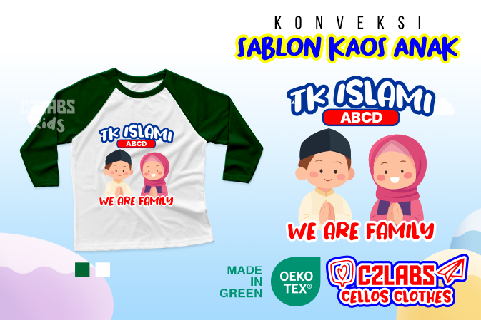 Sablon Kaos Anak Bahan Premium Standar Oeko Textile