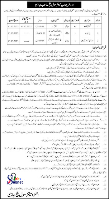 District & Session Court Punjab Government Jobs 2023 Application Form