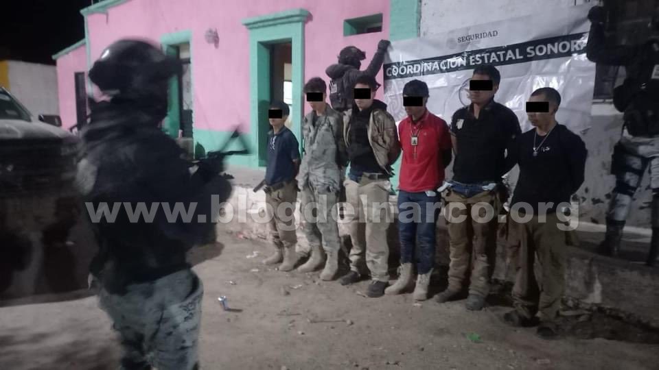 Fuerzas Federales, Estatales y Municipales aseguraron vehículos blindados, armamento y detuvieron a Sicarios en Sonora