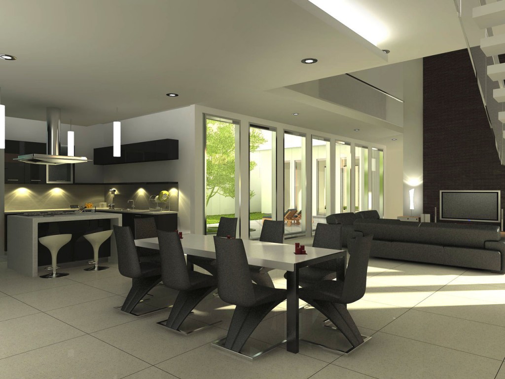 modern and unique dining room